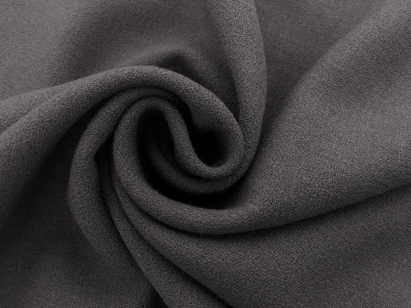 Italian Wool Crepe in Dark Grey1