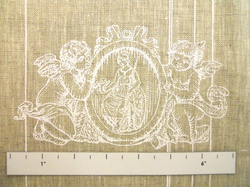 Linen Upholstery Angel Script Print1