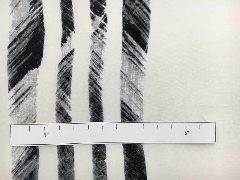 Printed Silk Gazar with Large Stripe Patterns1