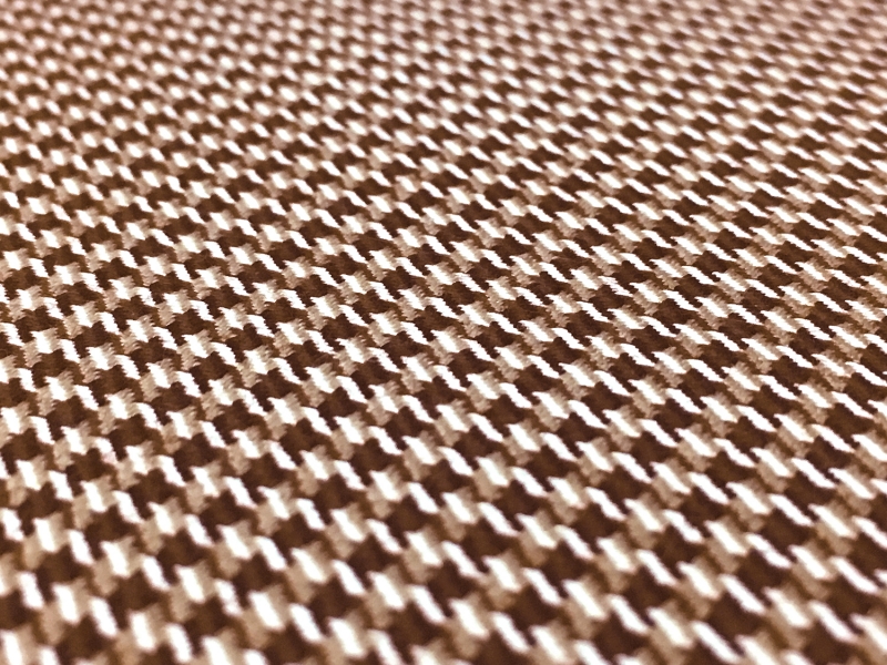 Italian Superfine Wool and Silk Houndstooth in Chocolate2