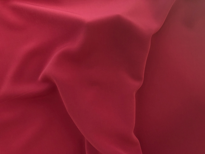 Polyester Powder Crepe De Chine in French Raspberry2