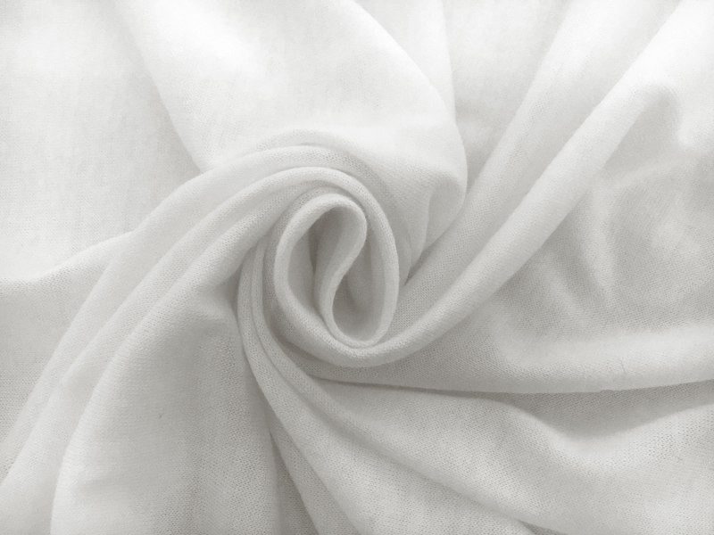 Italian Rayon Angora Blend Jersey in White1