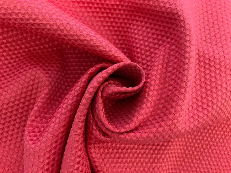 Stretch Cotton Poly Blend Pique in Cherry | B&J Fabrics