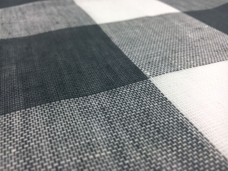 Linen Mesh Plaid in Charcoal and Ivory3