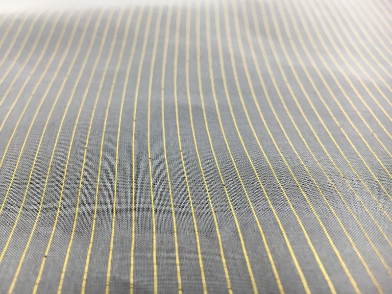 Gold Metallic Striped Silk Chiffon2