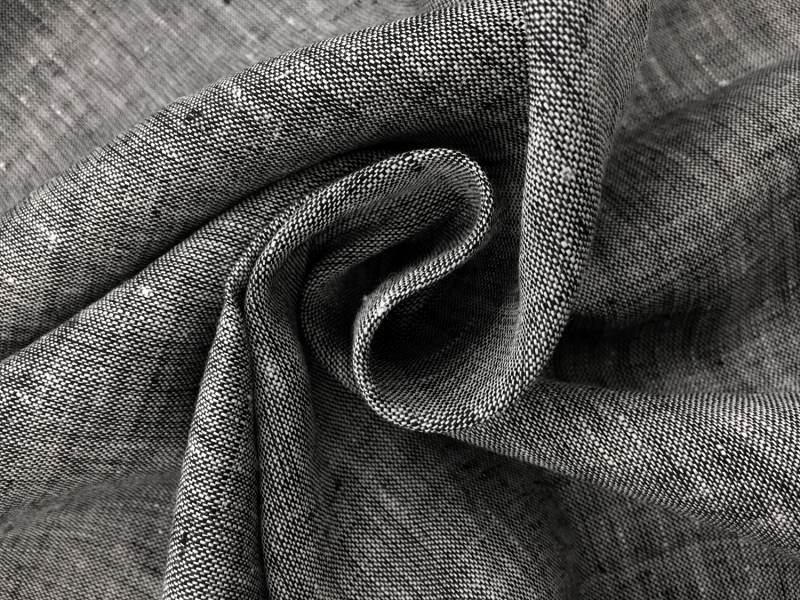 Two Toned Lightweight Linen in Black White1