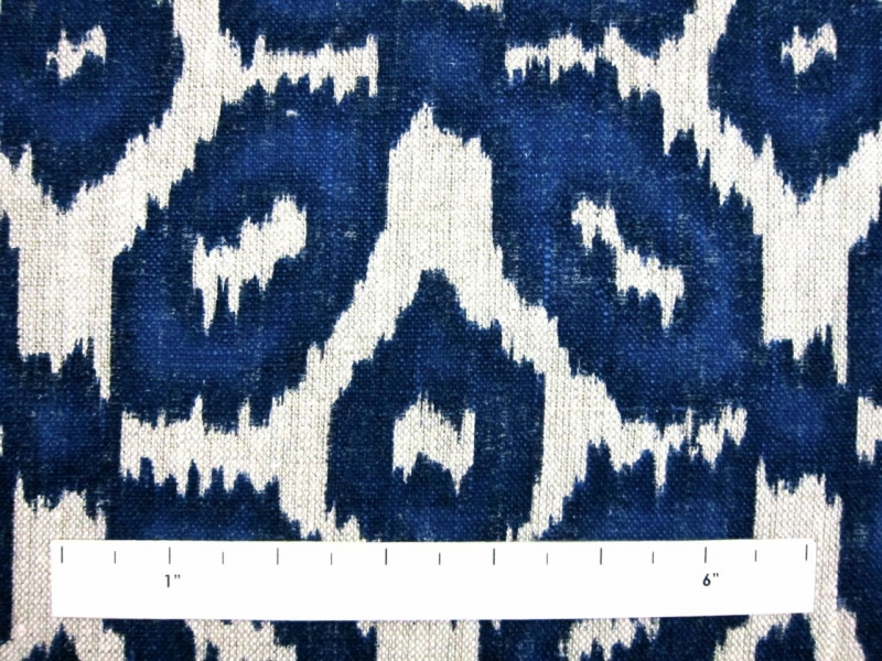 Linen Upholstery Ikat Print1