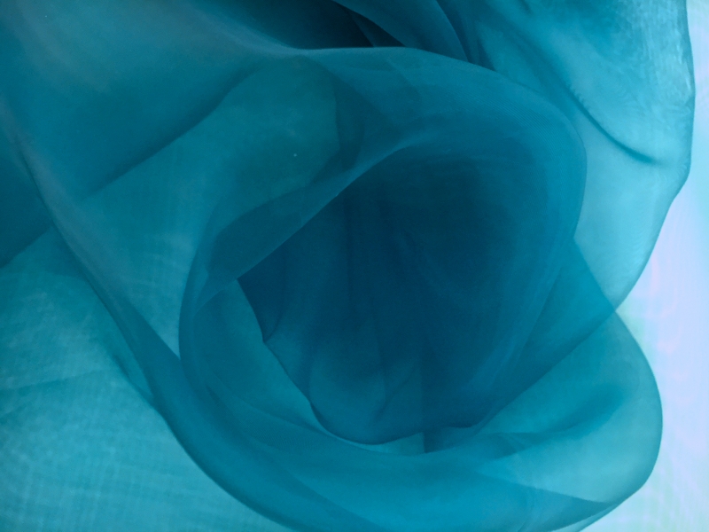 Japanese Polyester Extra Fine Organza in Teal0