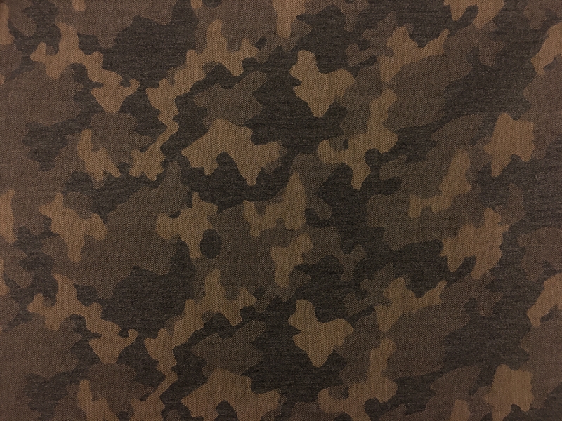 Italian Wool Camouflage Jacquard Suiting Camel/Grey2