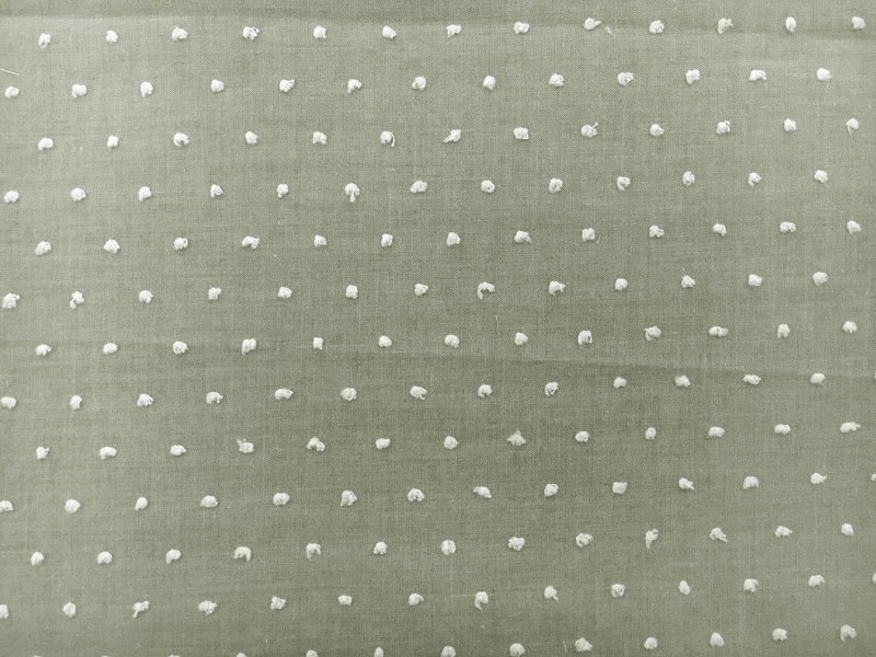 Cotton Poly Swiss Dot in Sage1