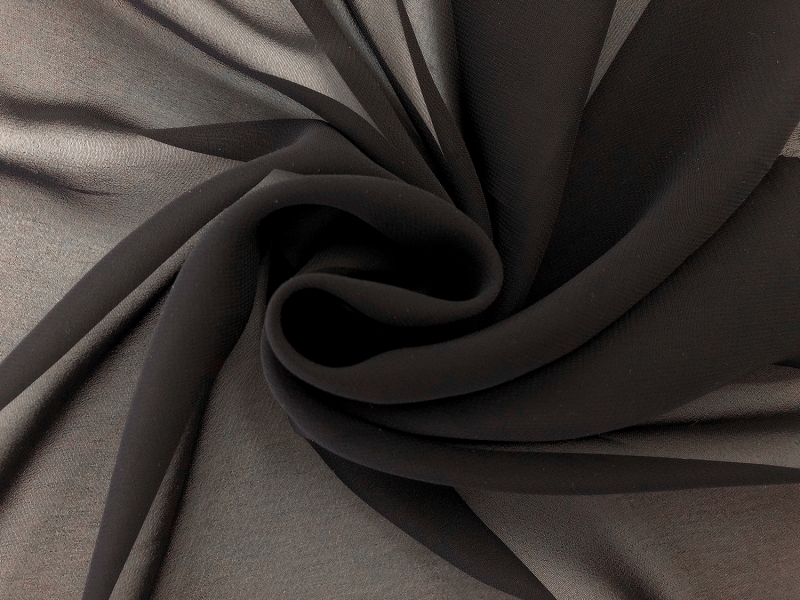 Japanese Polyester Chiffon in Black1