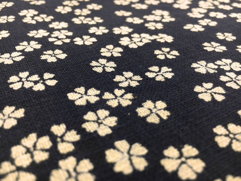 Japanese Textured Cotton With Floral Repeat2