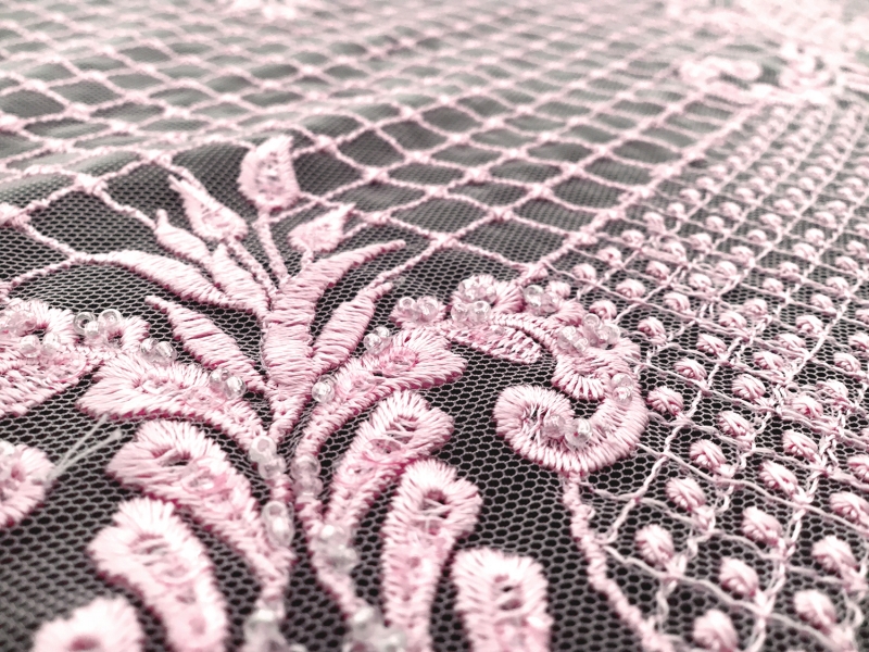 Beaded and Embroidered Illusion in Baby Pink3