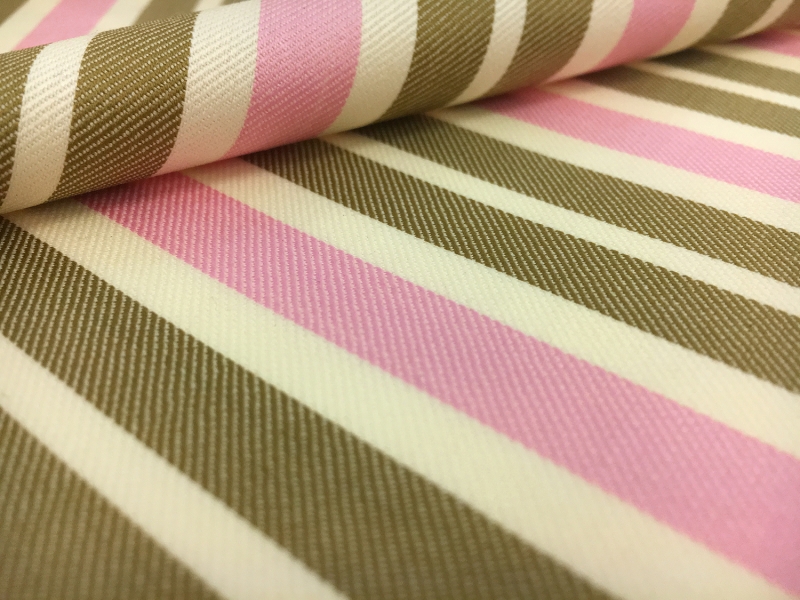 Wool Lycra Suiting Stripe in Pink and Olive2