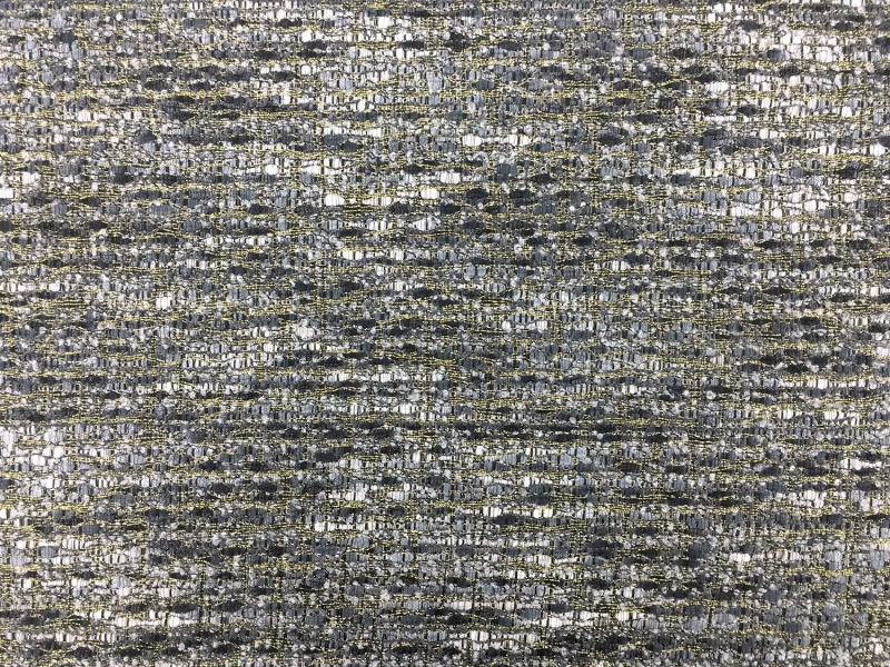 Viscose Cotton  Lurex Tweed in Greys and Gold2