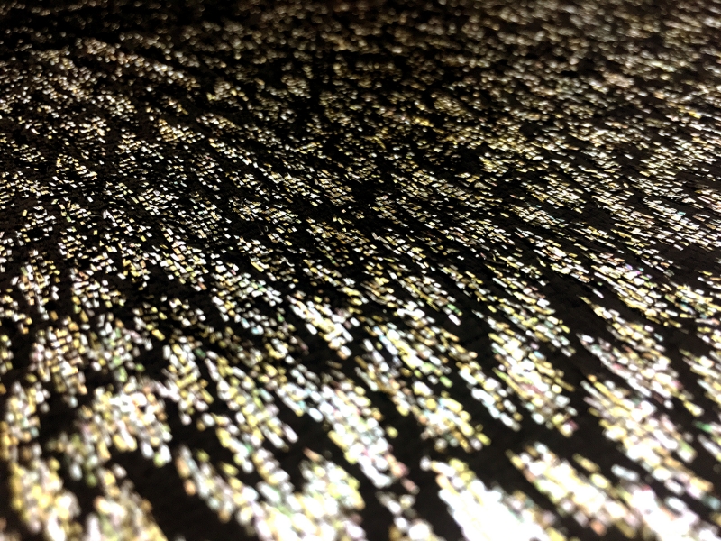 Silk Lurex Panne Velvet with Animal Print in Black and Gold2