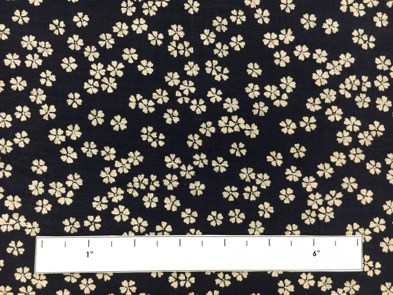 Japanese Textured Cotton With Floral Repeat1