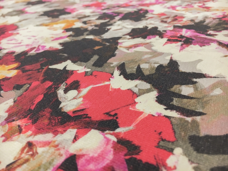 Printed Heavy Silk and Wool with Large Sections of Painterly Florals2