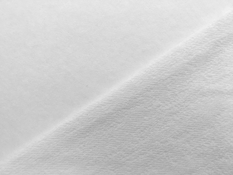 Japanese Cotton French Terry in White0