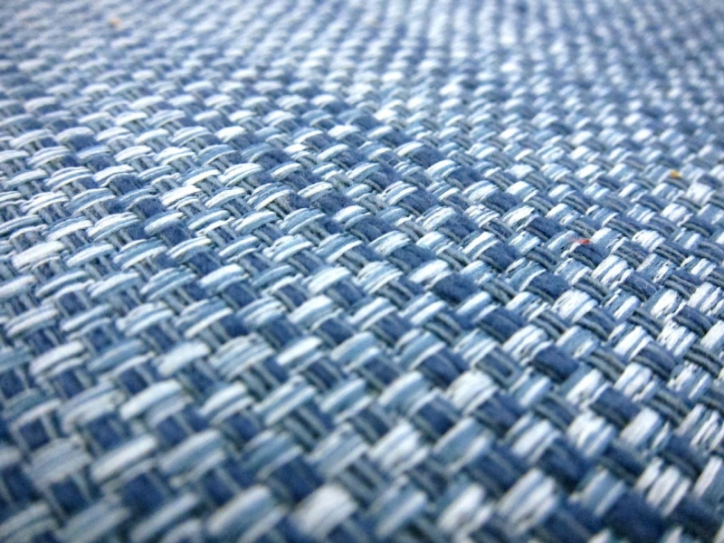 Cotton Blend Basketweave Upholstery in Denim2