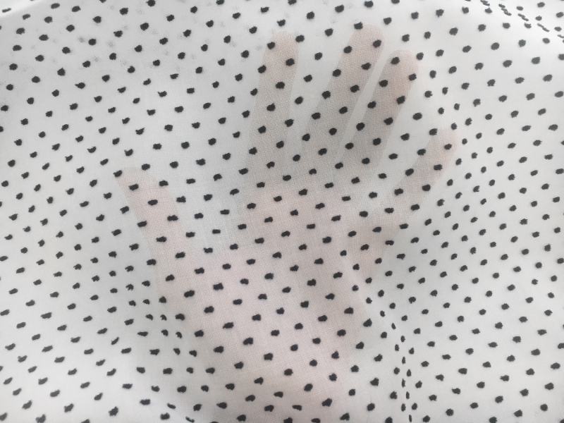 Cotton Swiss Dot in Black and White3