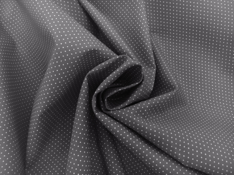 Cotton Broadcloth Petite Dot Print in Grey3