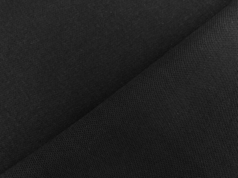 Japanese Cotton Blend Heavy Pique Knit in Black2