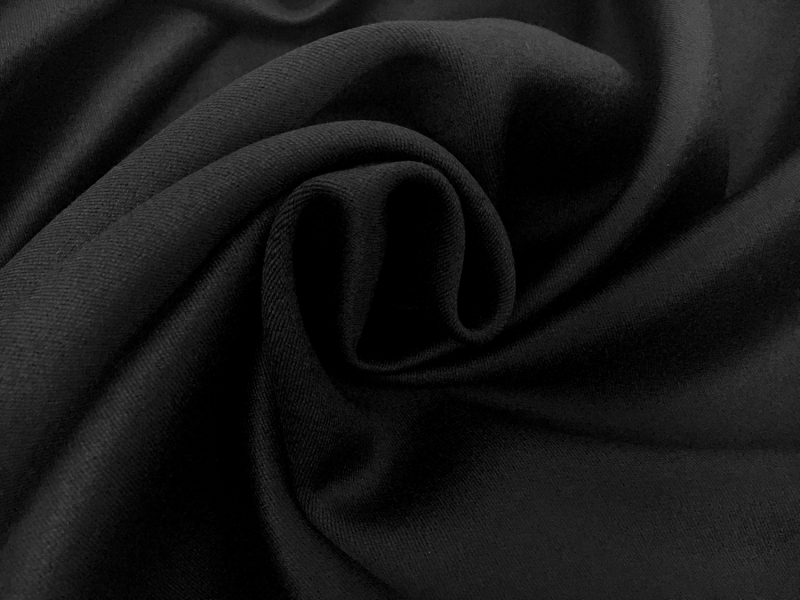 English Heavy Wool Satin in Black1