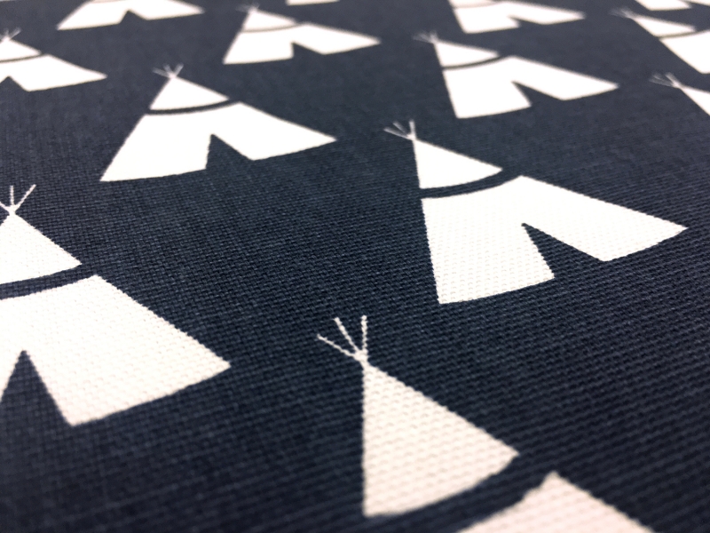 Cotton Canvas With Teepee Print2