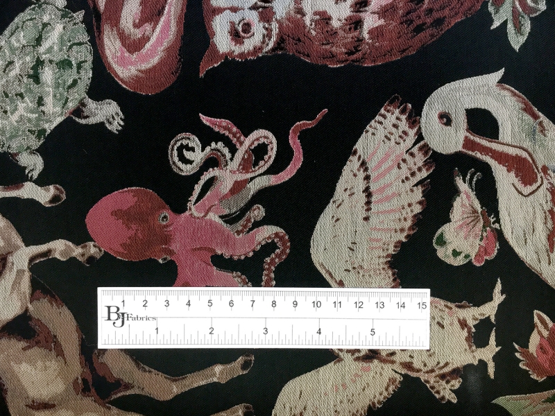 Silk and Cotton Blend Brocade with Animal Menagerie 1
