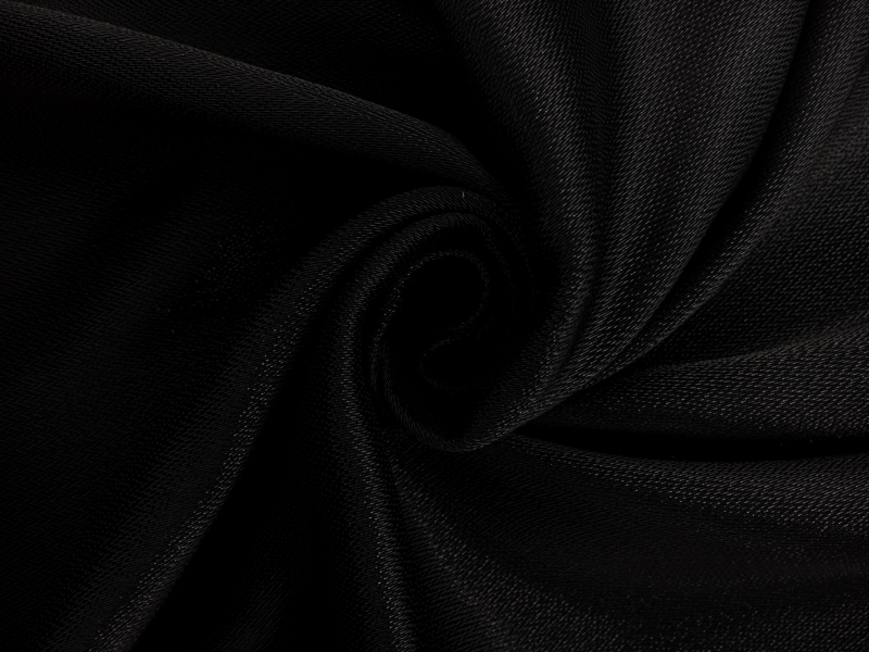 Italian Heavy Lamé in Black | B&J Fabrics