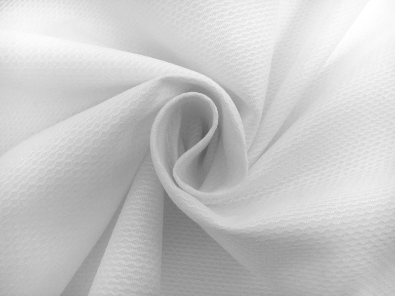 Pima Cotton Birdseye Pique in White1