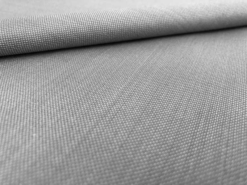 Wool Silk Blend Sharkskin Suiting in Pearl Grey | B&J Fabrics