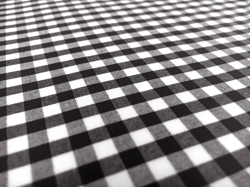 1/4" Cotton Gingham in Black2