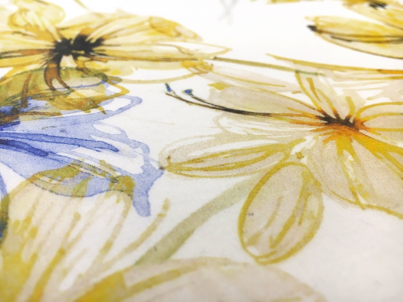 Printed Silk Organza with Painterly Florals2