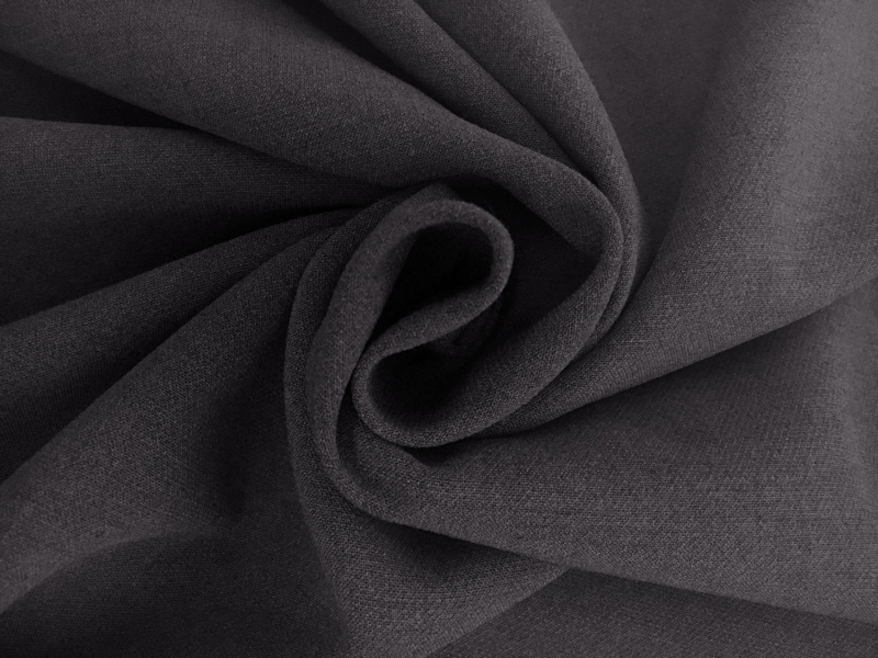 Poly Rayon Spandex Suiting in Charcoal