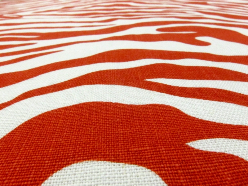 Linen Upholstery Zebra Print in Cinnamon2