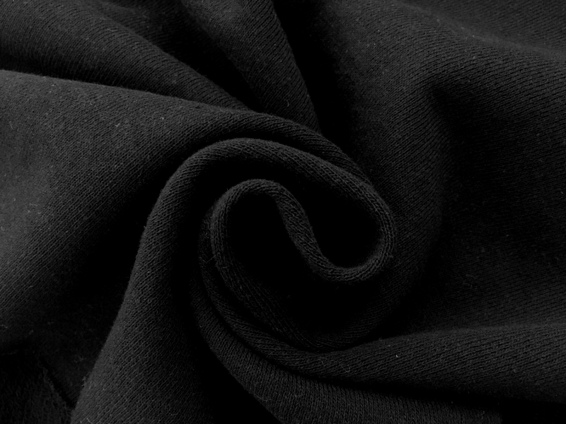 Japanese Cotton French Terry in Black | B&J Fabrics