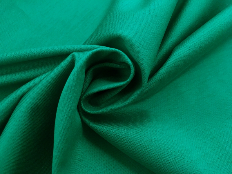 Italian Cotton Jersey in Emerald Green1