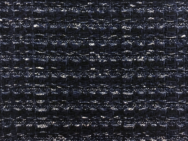 Lesage Cotton Blend Tweed in Navy0