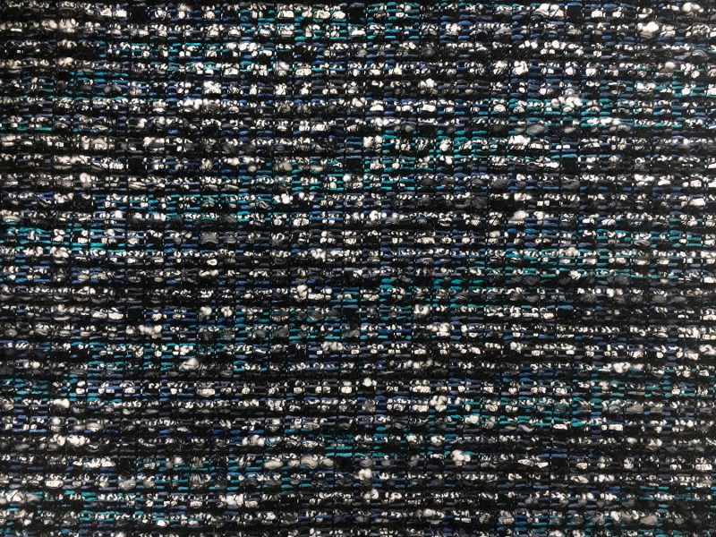 Italian Cotton Rayon Metallic Tweed in Blues0