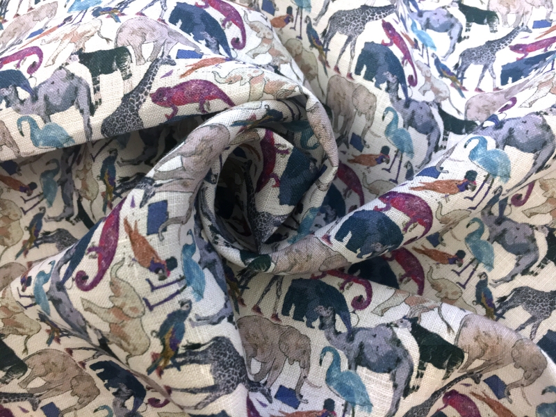Liberty of London Linen Zoo Animal Print | B&J Fabrics