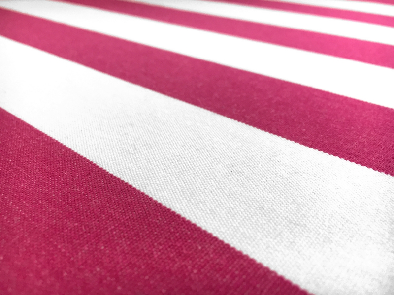 Cotton Upholstery 1.5" Stripe In Fuchsia And White2