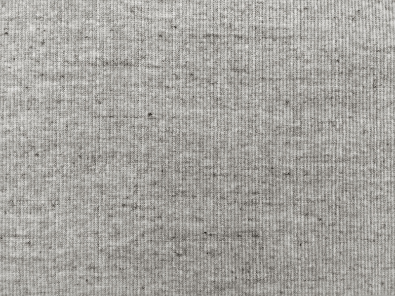 Japanese Cotton Rib Knit in Heather Grey