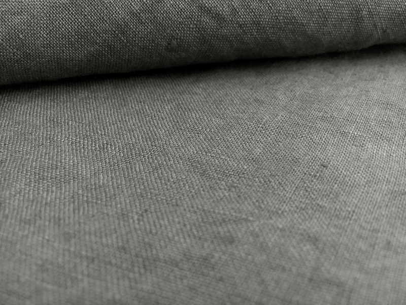Stone Washed Linen In Tin Grey0