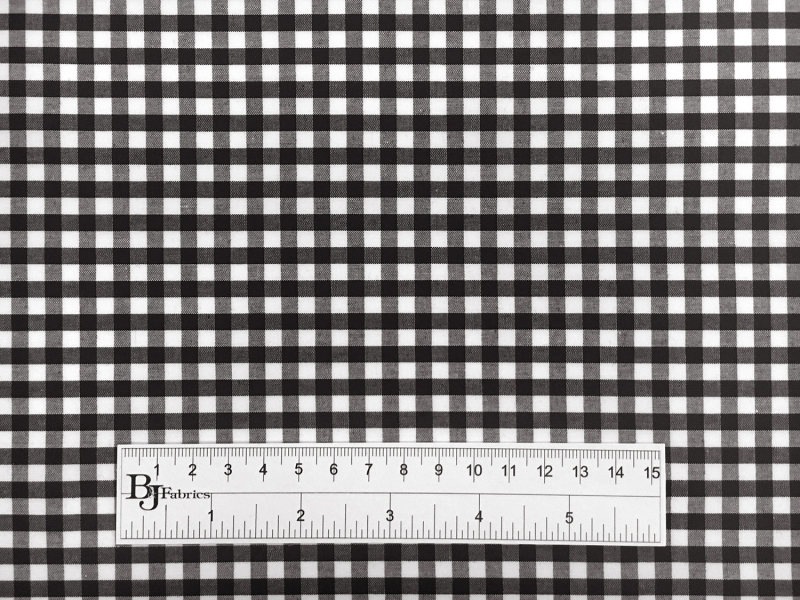 1/4" Cotton Gingham in Black3