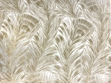 White Gold Feathers Silk Lurex Panne Velvet0