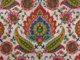 Linen Upholstery Paisley Print0