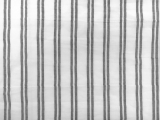 Rayon Linen Woven Stripe in White and Black0