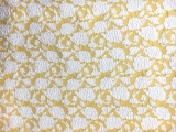 Cotton Blend Floral Cloqué in Yellow0
